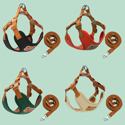 Pet Dog Harness Leash Set Small Medium Dog Cat Vest