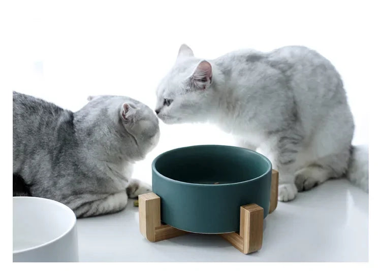 Ceramic Dog Feeding Bowl Pet Feeder Goods For Cats