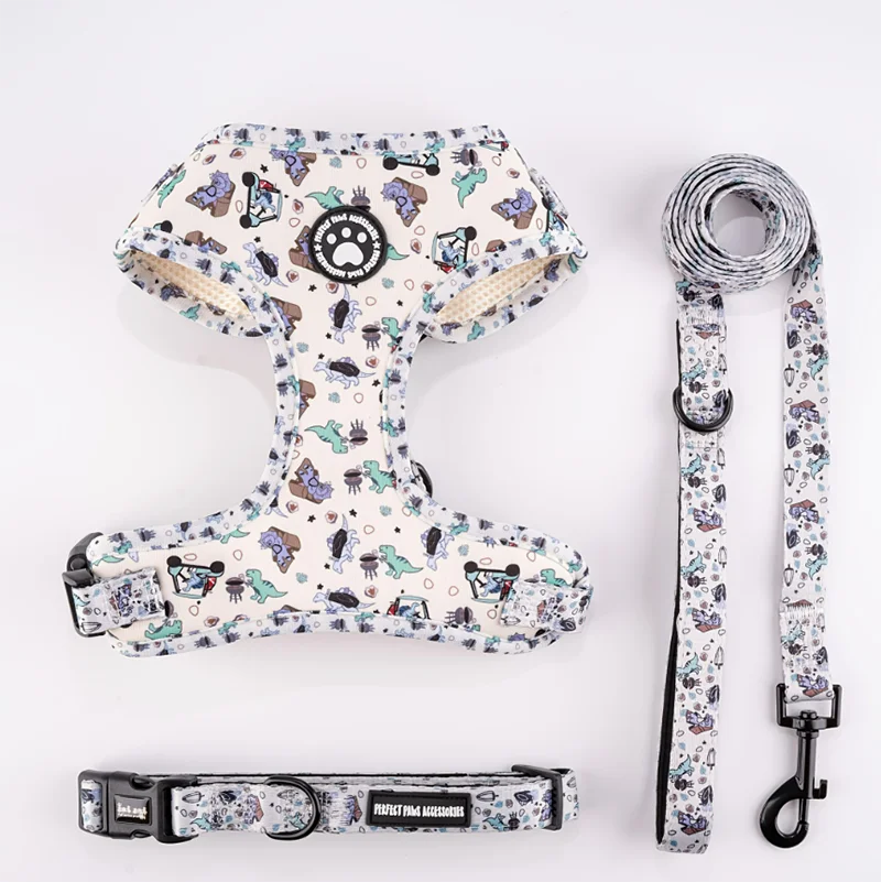 Dog Harness and Leash Set-Includes dog collar and leash