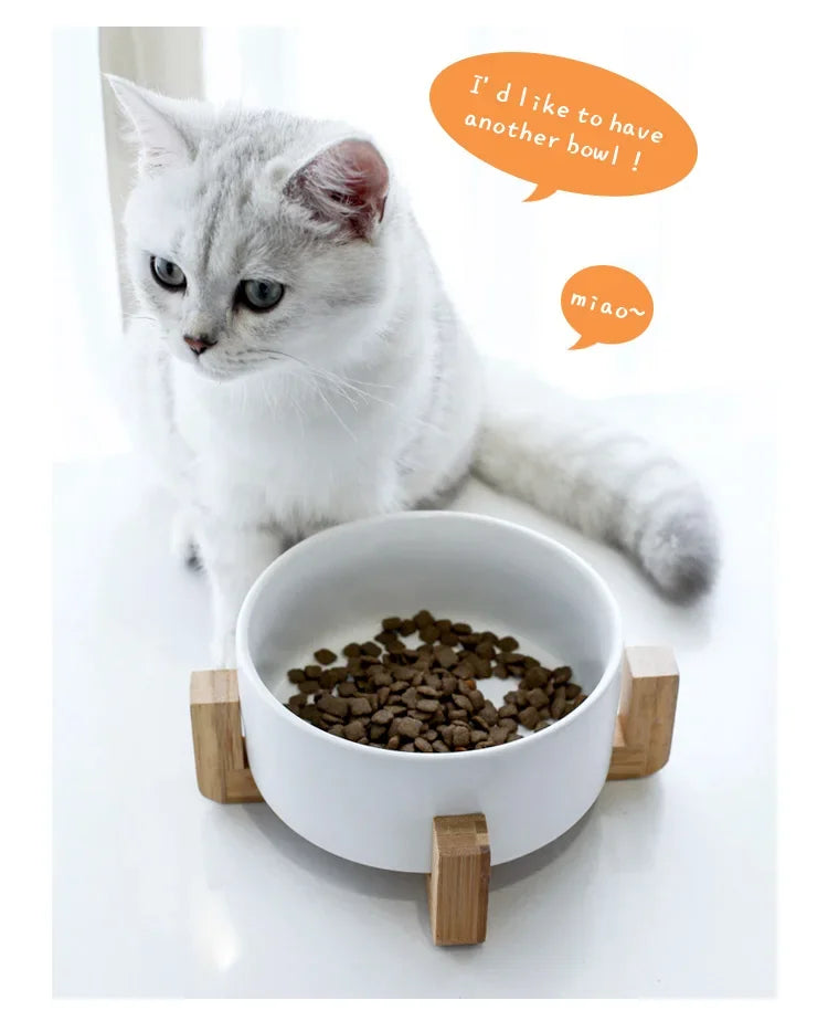 Ceramic Dog Feeding Bowl Pet Feeder Goods For Cats