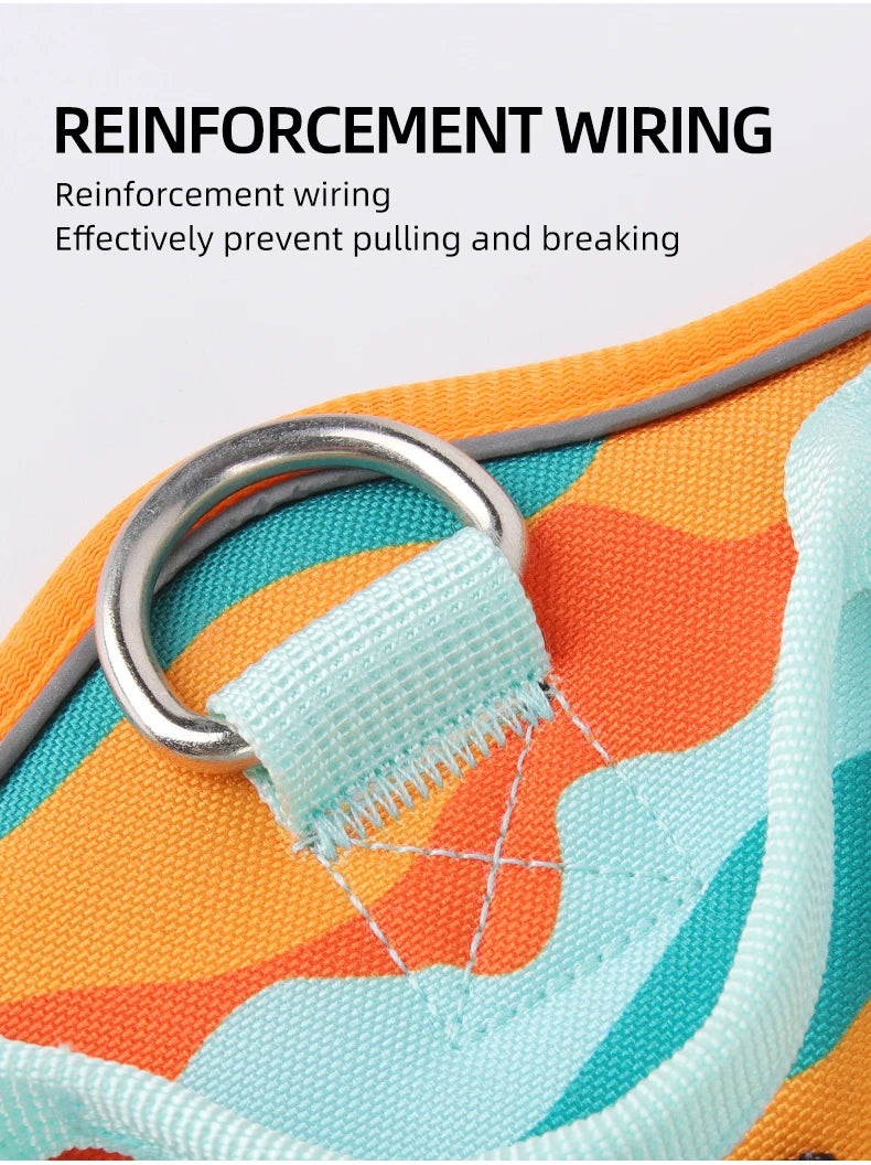 Medium Large Dog Harnesses Collar Labrador Army Reflective