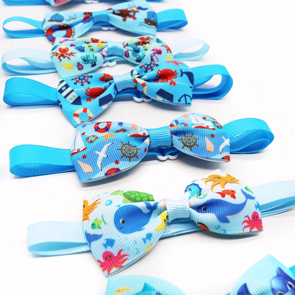 50pcs Small Dog Bowtis Pet Bowknot Fashion Dog Grooming For Dogs