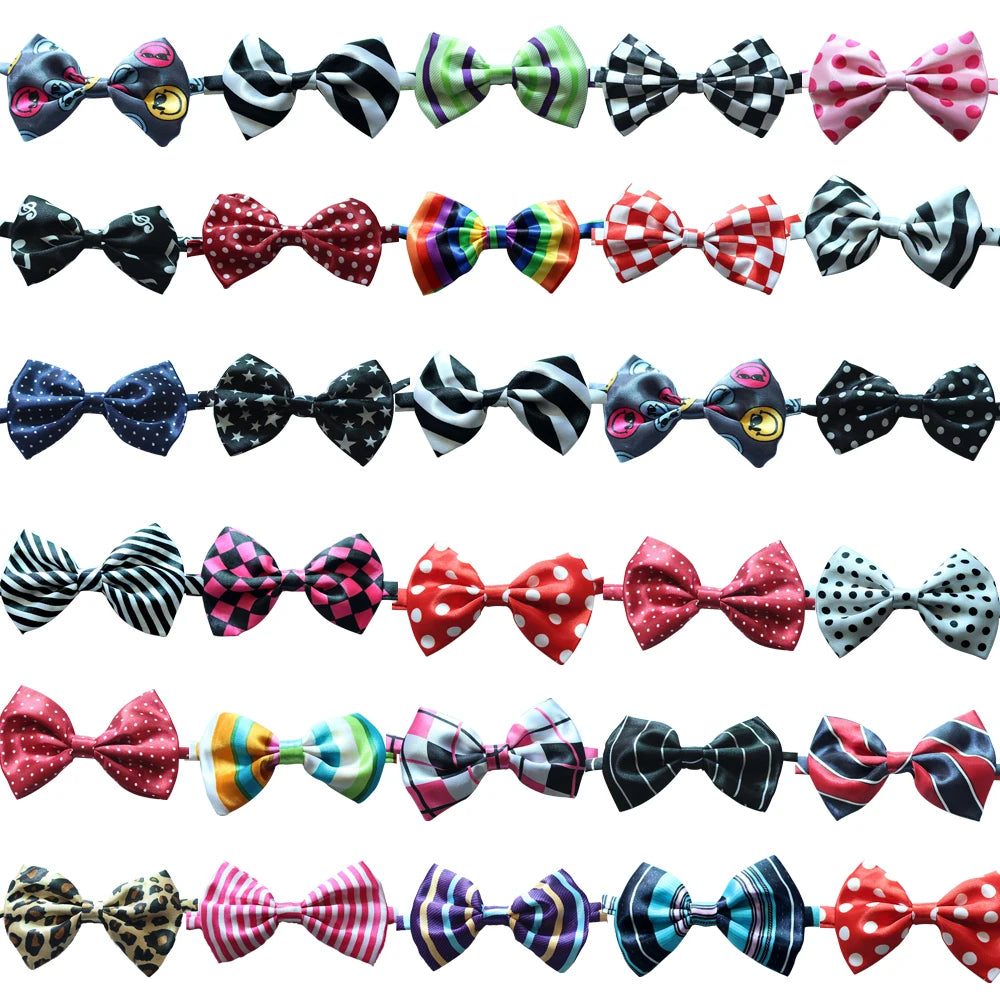 30/50PCS Dog Grooming Pets Dogs Neckties Small Dog Bowties