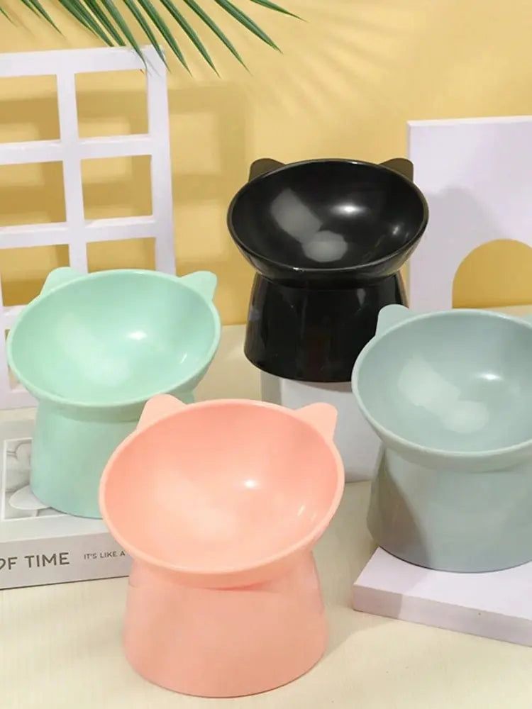 Pet Food Bowl Tilt High Bottom Neck Protector Antichoking Dog