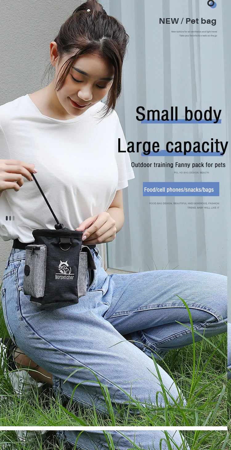 Dog outdoor training bag Dog Fanny pack therapy bag Multi-functional pet bag