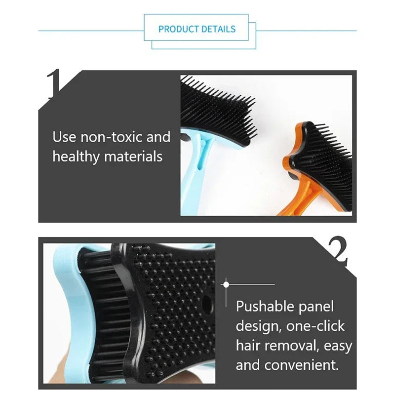 Dog Brush Cat Grooming Brush Self Cleaning Static