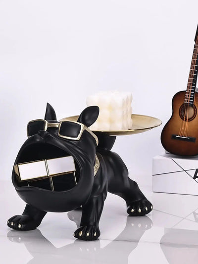 30cm Bulldog Figurine Dog Statue Resin Craft Home Decor