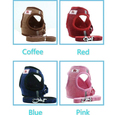 Dog Harness Leash Adjustable Vest Walking Soft Breathable Collar