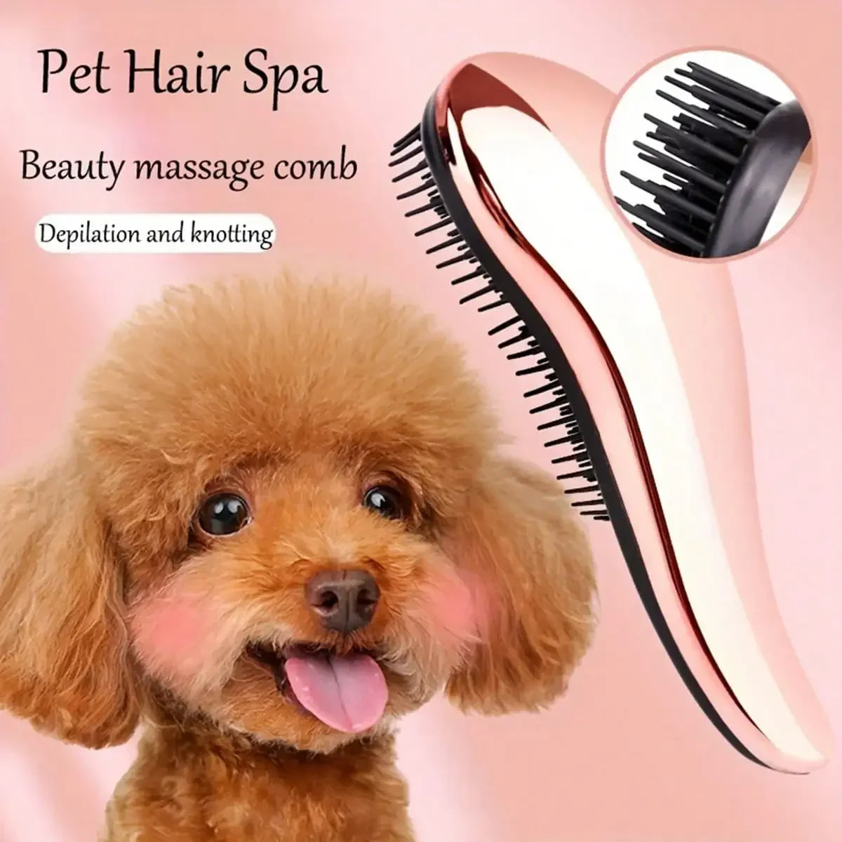2-In-1 Dog Grooming Comb And Massage Brush Removes Hair