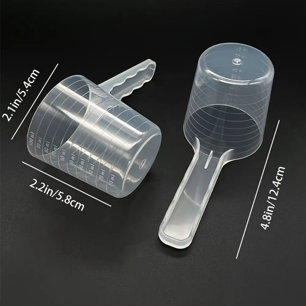 Transparent Pet Measuring Spoon With Scale, Plastic Dog Feeding