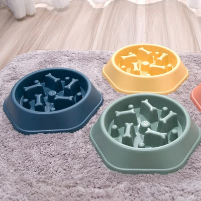 Anti - Gulping Feeding Supplies, Puppy and Cat Eating Dish