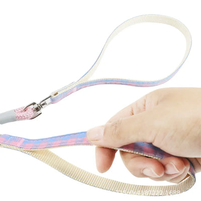 Dog Collars Harness with Leash Set Breathable Puppy Vest Chest Strap