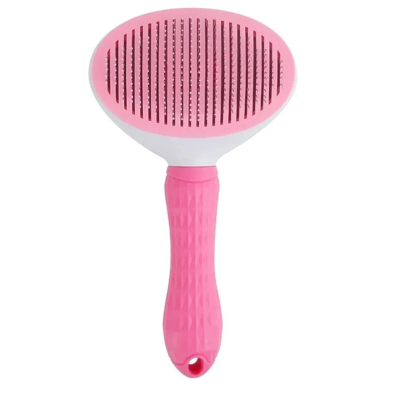 Dog Grooming Brush with Easy Clean Button, Pet Massage Comb