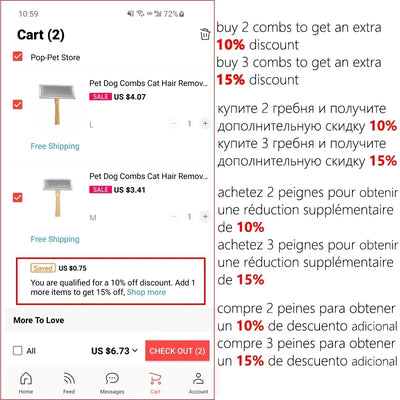 Pet Cat and Dog Grooming Supplies: Hair Remover Brush