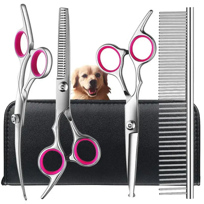 Dog Grooming Scissors Set With Safety Round Tips