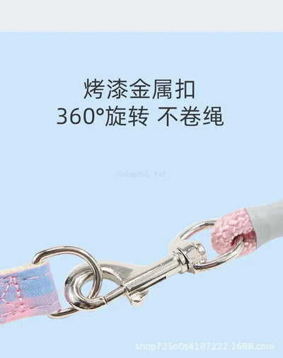 Dog Collars Harness with Leash Set Breathable Puppy Vest Chest Strap