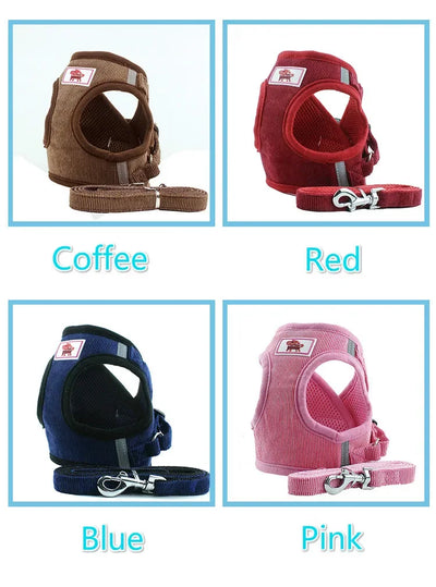 Dog Harness Leash Adjustable Vest Walking Soft Breathable Collar