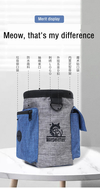 Dog outdoor training bag Dog Fanny pack therapy bag Multi-functional pet bag
