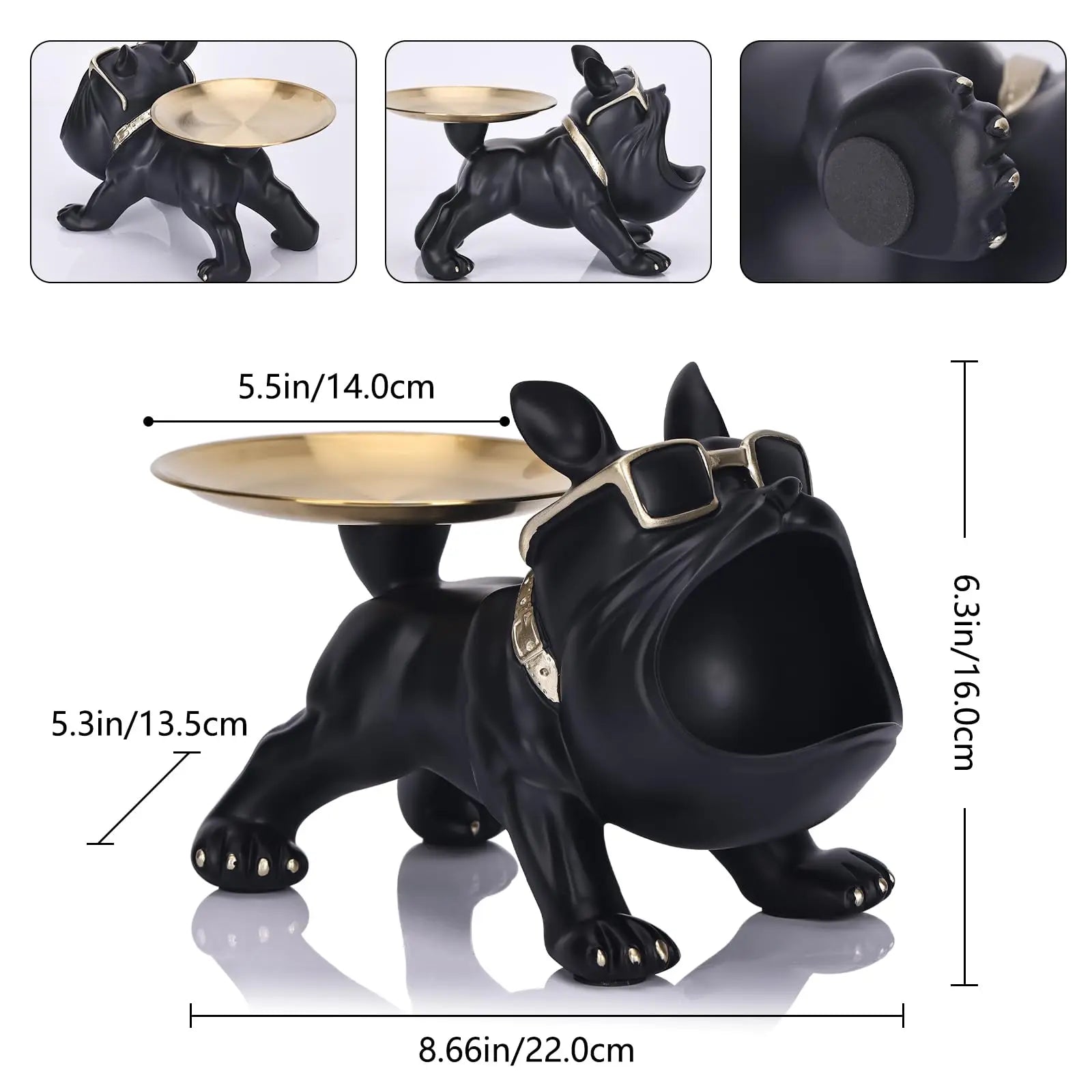 30cm Bulldog Figurine Dog Statue Resin Craft Home Decor