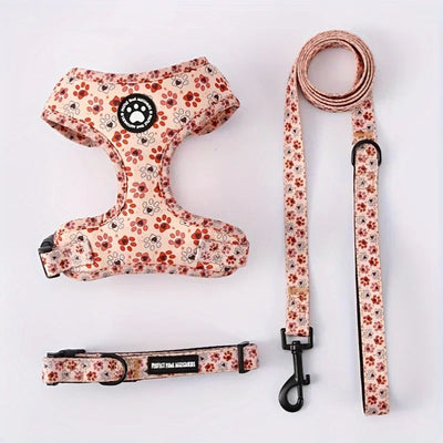 Dog Harness and Leash Set-Includes dog collar and leash
