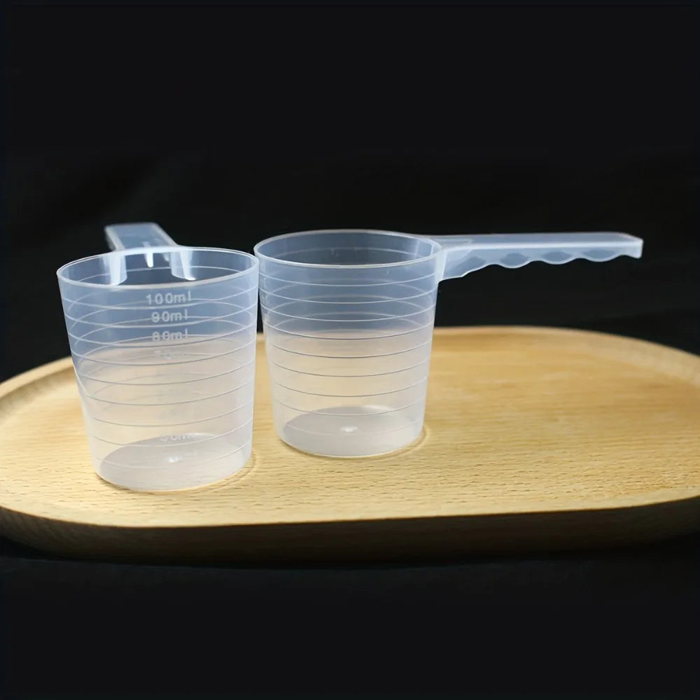 Transparent Pet Measuring Spoon With Scale Plastic Dog Feeding Shovel Pet Tableware