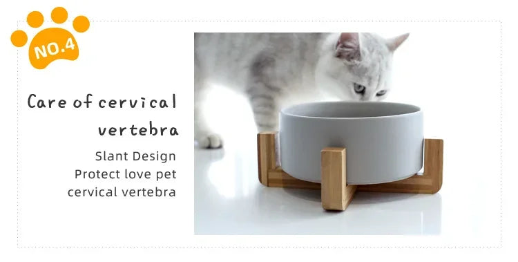 Ceramic Dog Feeding Bowl Pet Feeder Goods For Cats