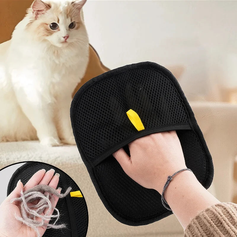 Pet Grooming Gloves Static Dedusting Brush Pet Hair Remover