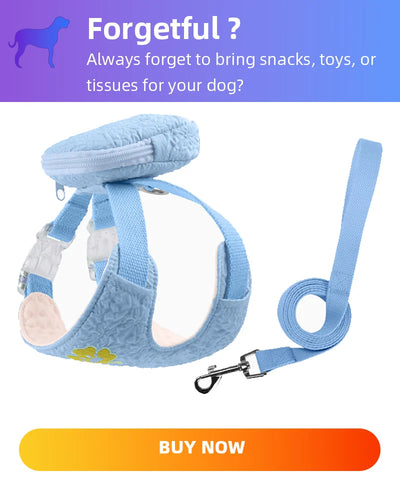 Dog Collars Harness with Leash Set Breathable Puppy Vest Chest Strap