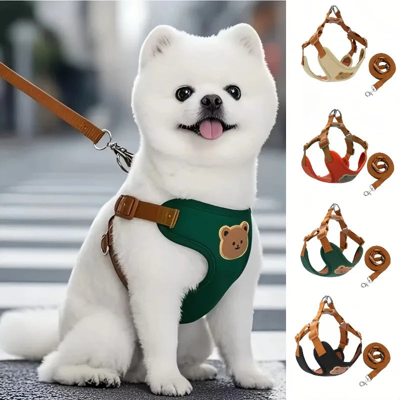 Pet Dog Harness Leash Set Small Medium Dog Cat Vest