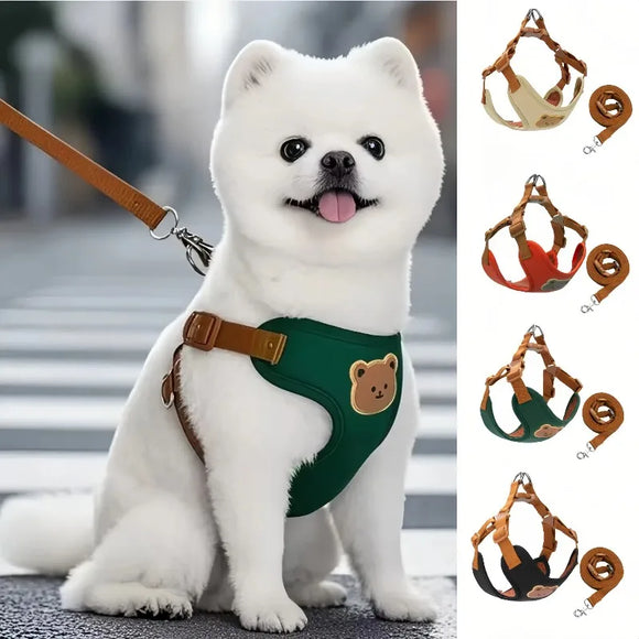 Pet Dog Harness Leash Set Small Medium Dog Cat Vest