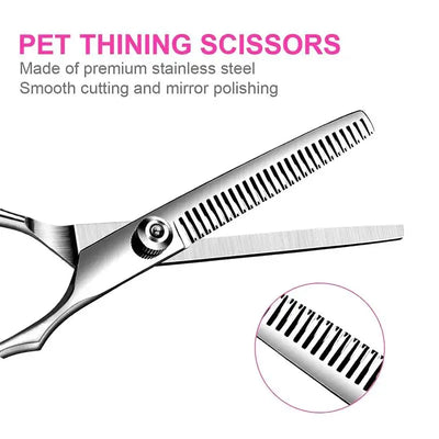 Dog Grooming Scissors Set With Safety Round Tips