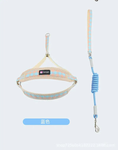 Dog Collars Harness with Leash Set Breathable Puppy Vest Chest Strap