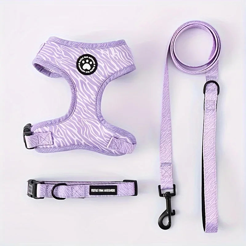 Dog Harness and Leash Set-Includes dog collar and leash