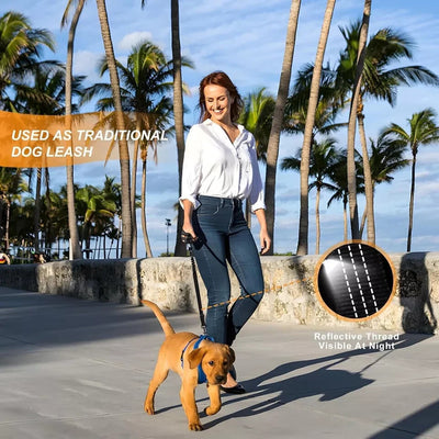 2 Packs Dog Seat Belt for Car, Upgrade 3-In-1 Dog Seatbelt with Adjustable Metal