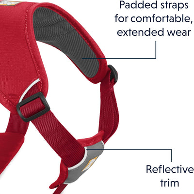 , Web Master, Multi-Use Support Dog Harness, Hiking and Trail Running, Service and Working, Everyday Wear, Red Currant, X-Small