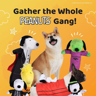 6 Inch Halloween Snoopy Franknbeagle Dog Toy | Cute Small Dog Toy from Peanuts Comic Strip | Plush Squeaky Dog Chew Toy Officially Licensed by Peanuts, Plush Figure- 6 Inch (FF17130)
